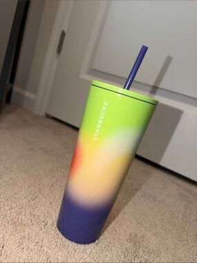 Starbucks Gradient Rainbow Stainless Tumbler in Green, Purple and Yellow